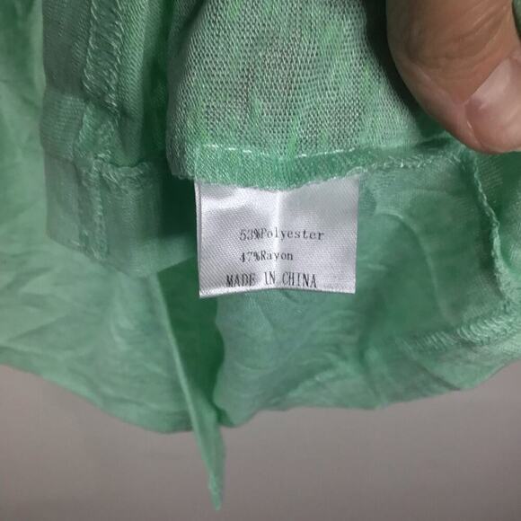 Merokeety Long Green Teal Button Cardigan Sweater Minimalistic Cottagecore Large - Picture 6 of 14